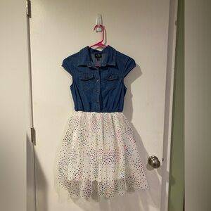 Denim and Tiered Bottom Dress
With colored stars